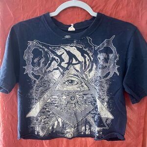 Vintage oceano cropped band tee size smalll